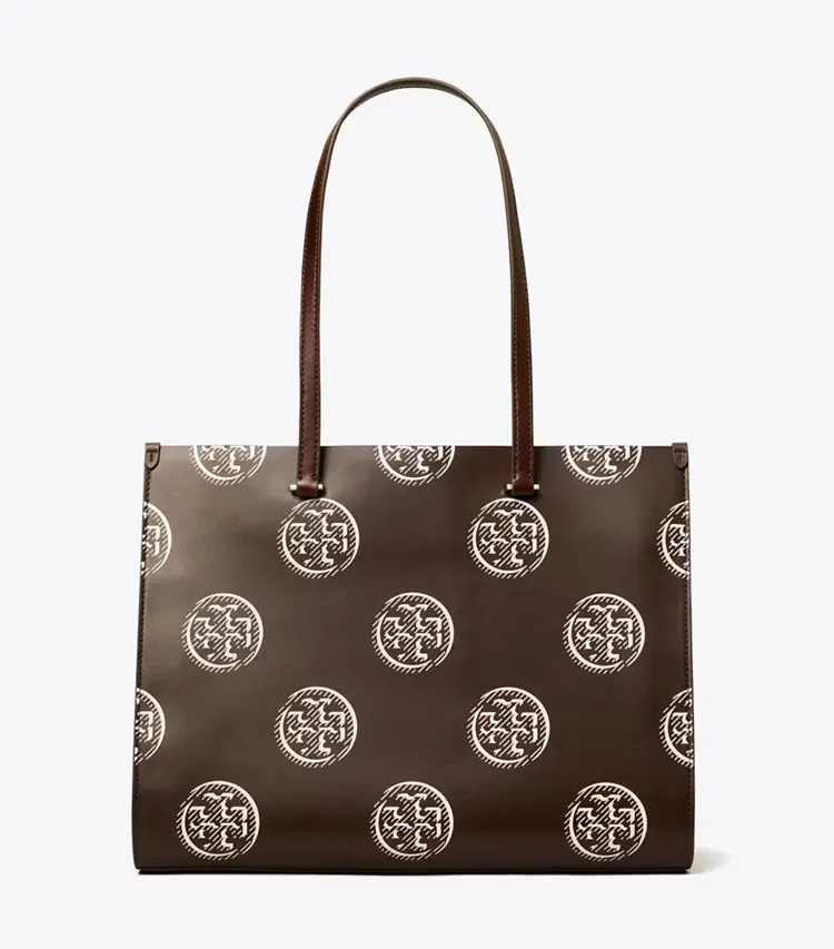 T Monogram Contrast Embossed Tote - Image 3