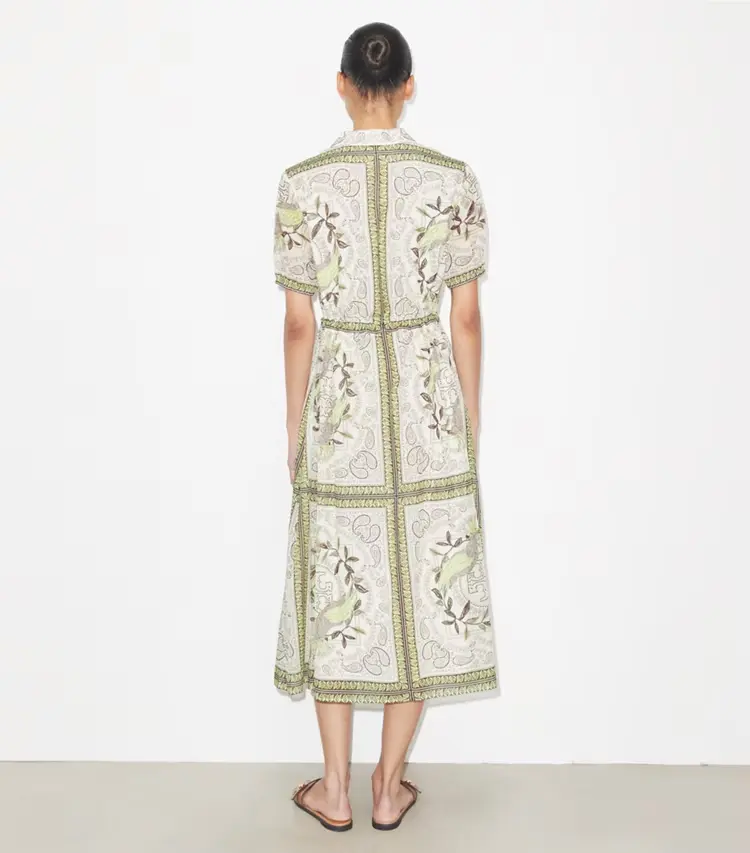Cinched Cotton Zip Dress - Image 3