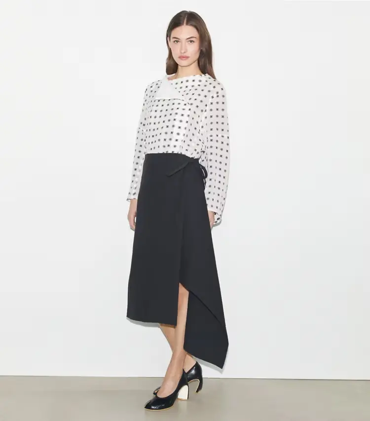 Cotton Wrap Skirt - Image 2