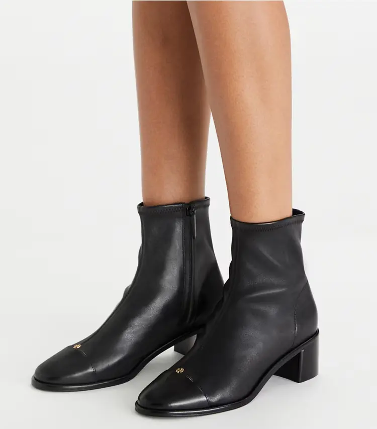 Cap-Toe Low-Heel Ankle Boot - Image 2