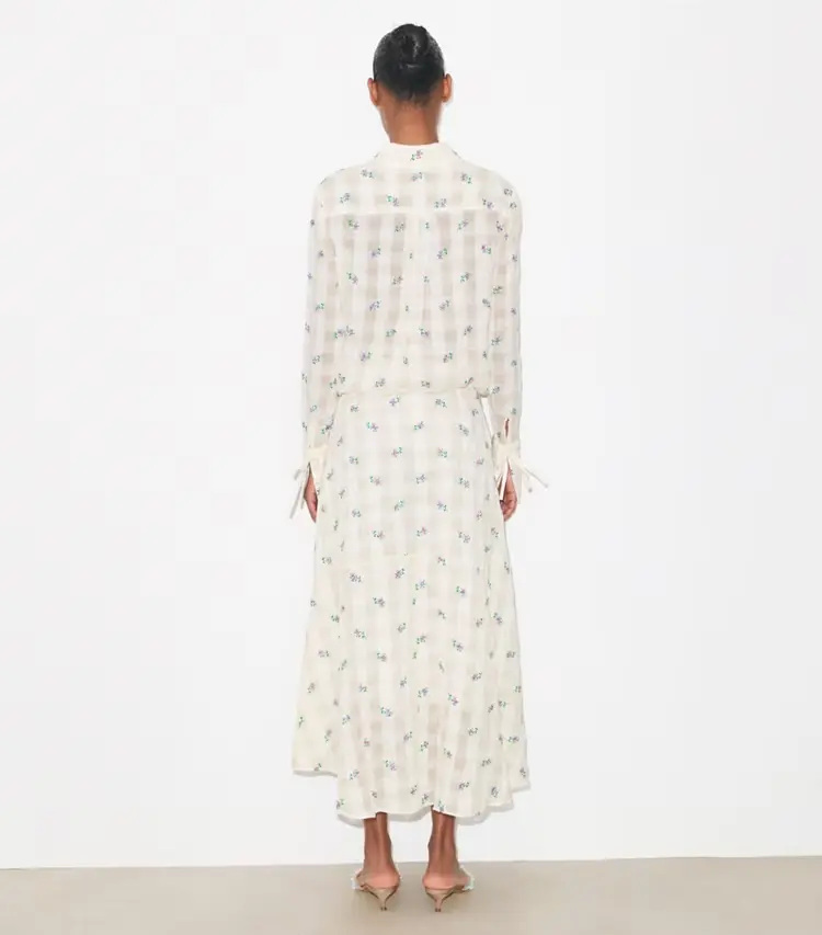 Embroidered Linen Skirt - Image 3