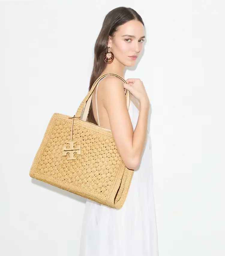 Small Ella Hand-Crocheted Popcorn Tote - Image 2