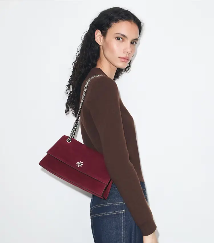 Kira Turnlock Suede Shoulder Bag - Image 2