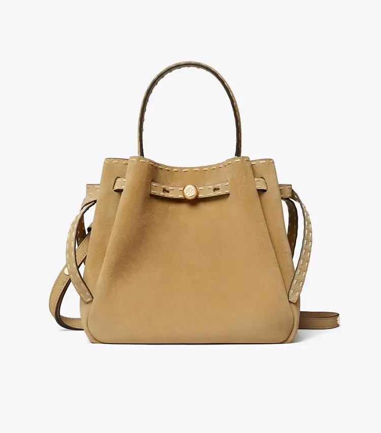 Romy Suede Pick Stitch Bucket Bag - Image 4