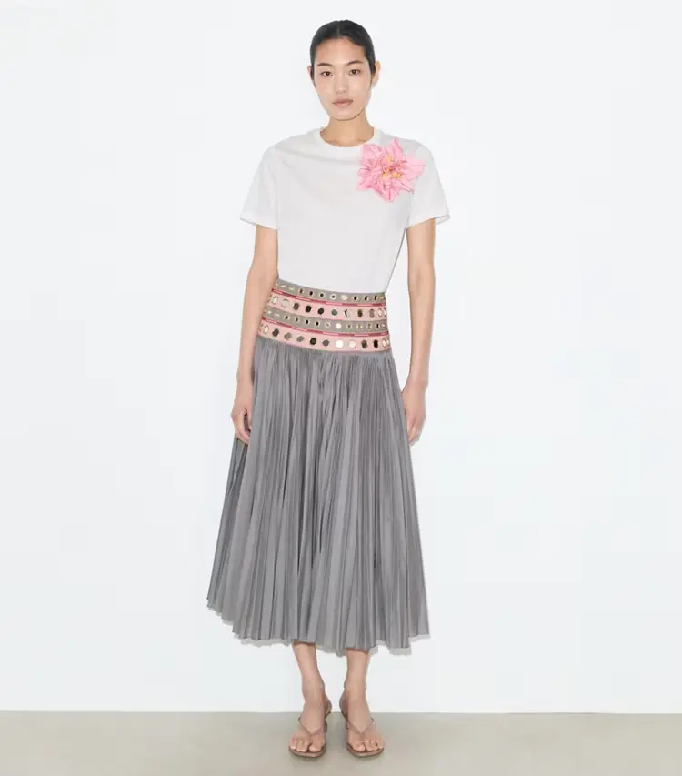 Embellished Cotton T-Shirt - Image 3