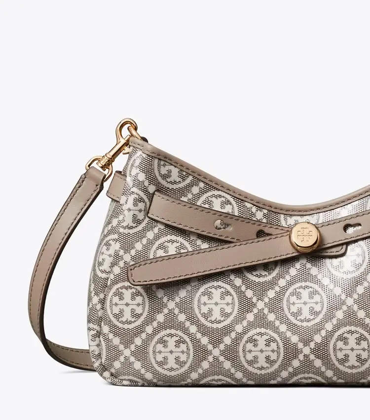 T Monogram Coated Jacquard Romy Zip-Top Crossbody Bag - Image 4