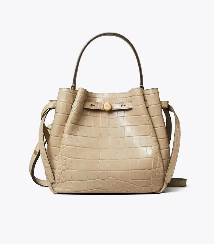 Romy Croc-Embossed Bucket Bag - Image 4