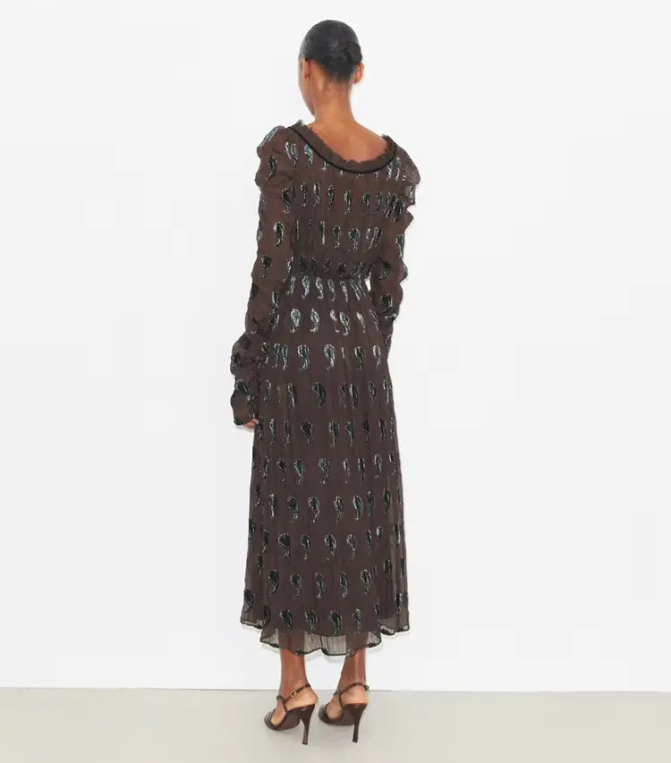 Ruched Velvet Dress - Image 3
