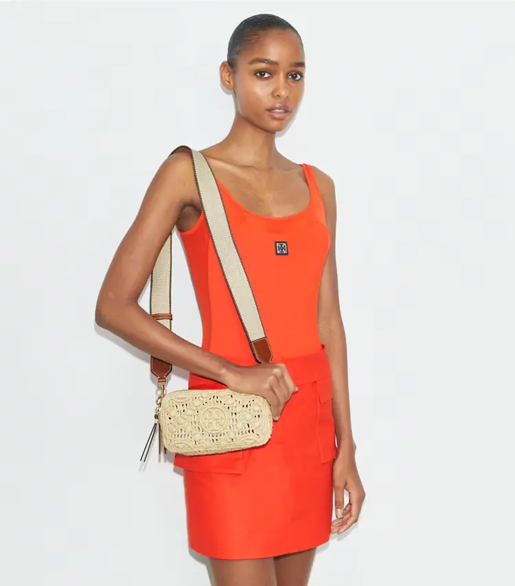 Mini Miller Raffia Crossbody Bag - Image 2