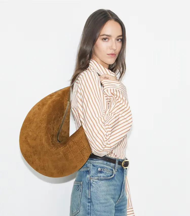 T Monogram Suede Balloon Bag - Image 2