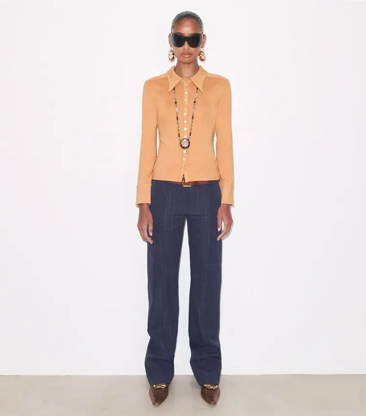 Silk Polo Cardigan - Image 3