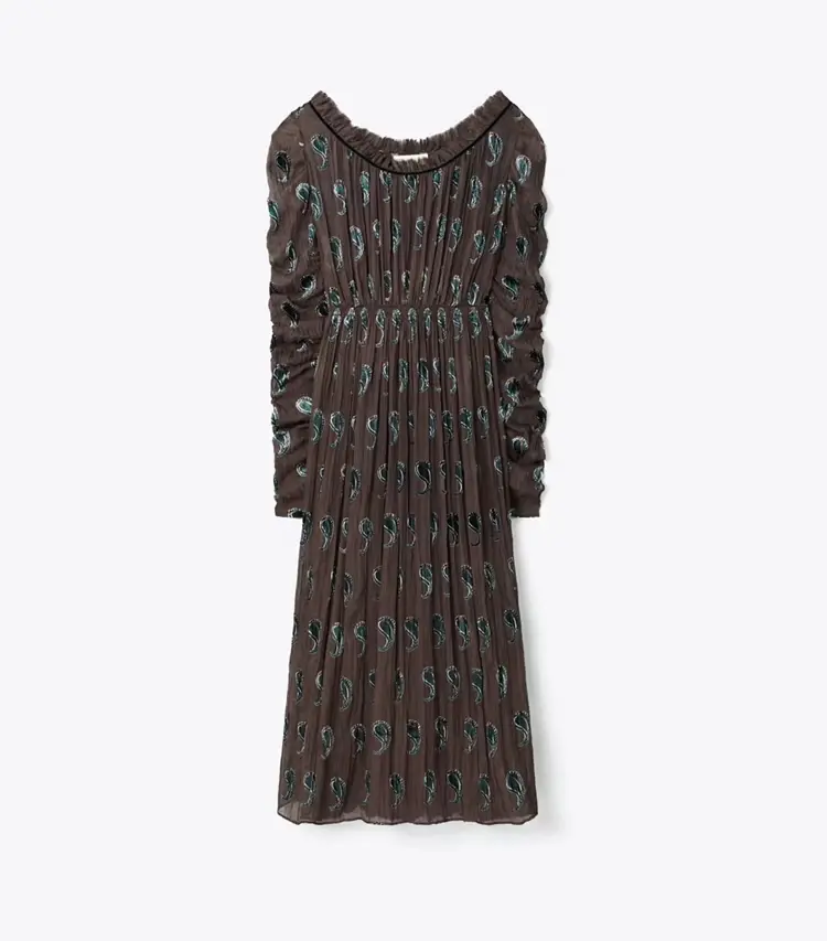 Ruched Velvet Dress