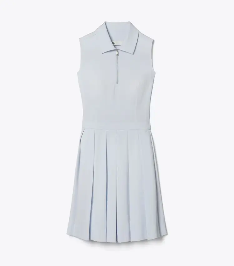 T Monogram Jacquard Pleated Golf Dress