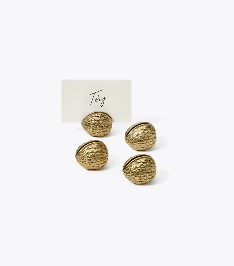 Walnut Place-Card Holders Set Of 4 - Image 2