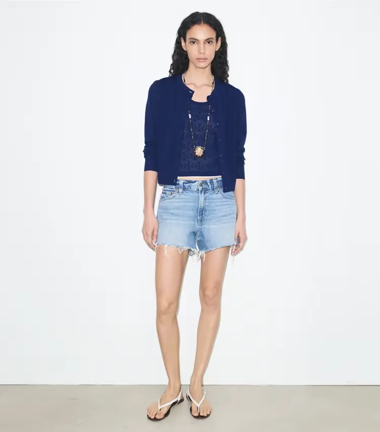 Pointelle Viscose Cardigan - Image 3