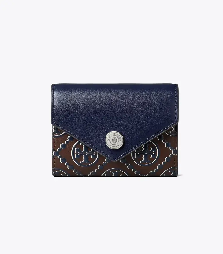 T Monogram Contrast Embossed Small Envelope Wallet - Image 2