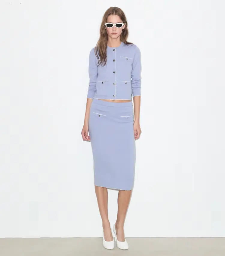 Kendra Wool Scalloped Cardigan - Image 3