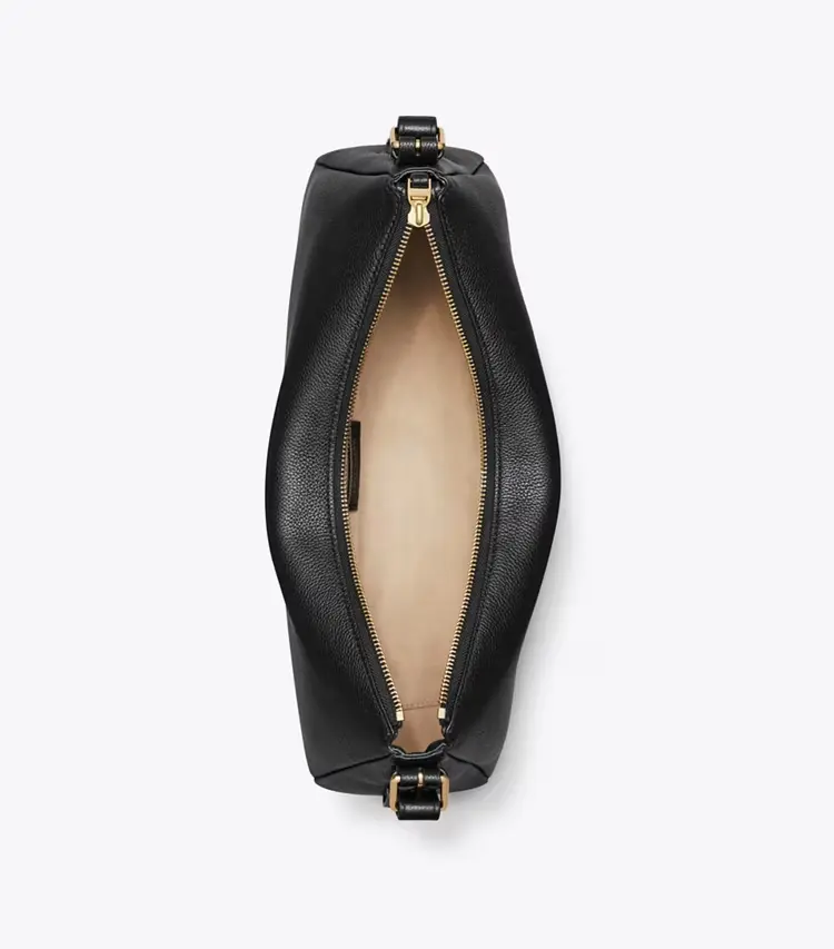 Leather Zip Top Shoulder Bag - Image 4