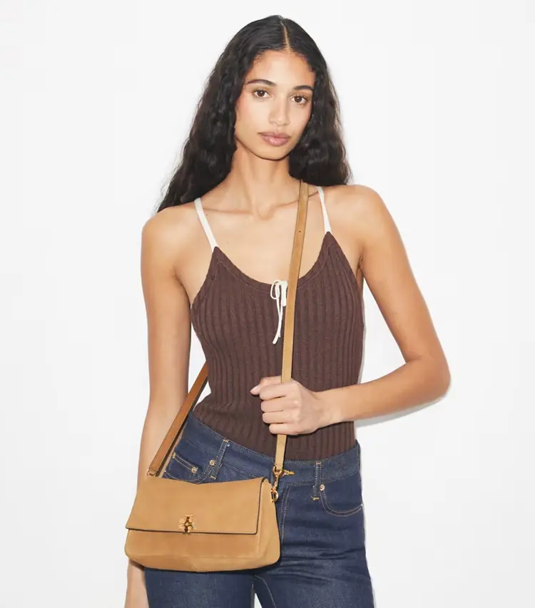Small Charlie Suede Shoulder Bag - Image 4