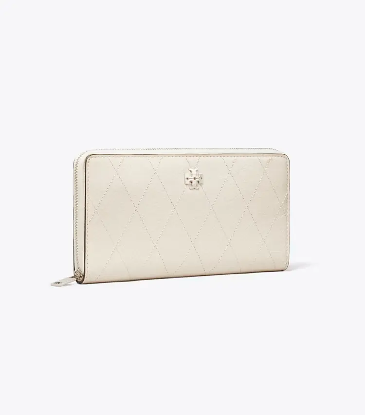 Charlie Quilted Zip Continental Wallet