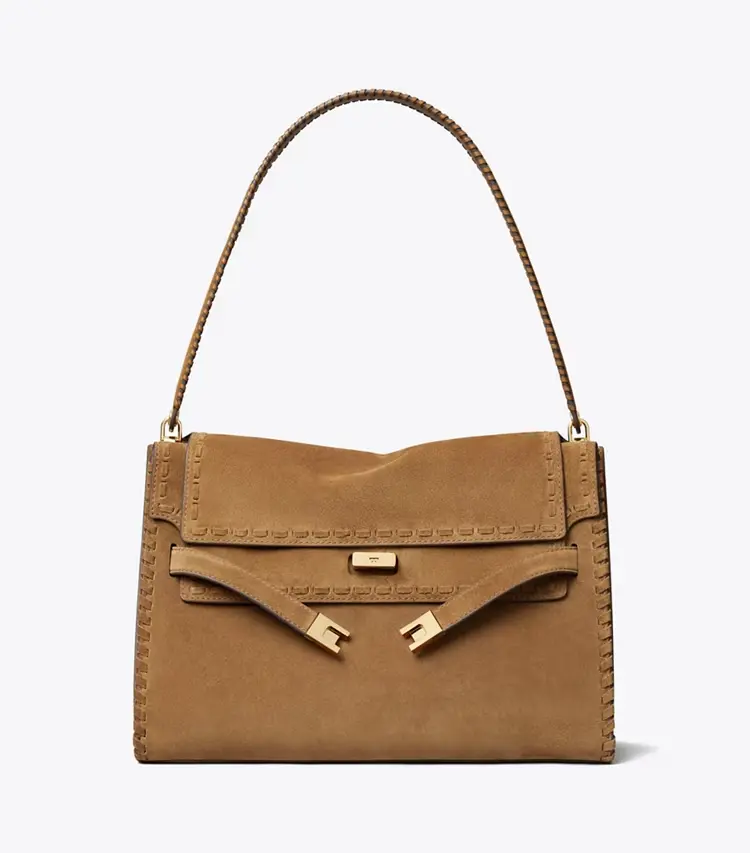 Large Lee Radziwill Suede Shoulder Bag - Image 3