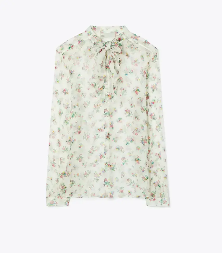 Silk Bow Blouse