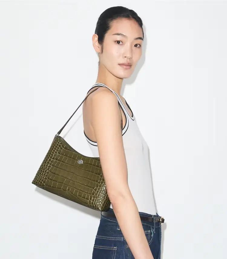 Small Robinson Croc-Embossed Shoulder Bag - Image 2