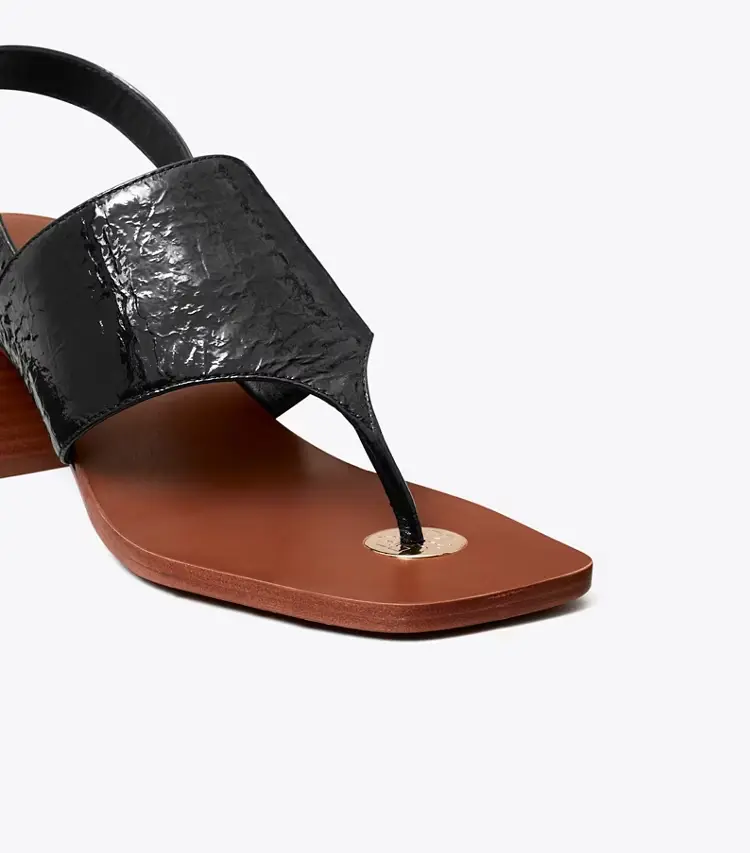 Double T Coin Heeled Sandal - Image 4