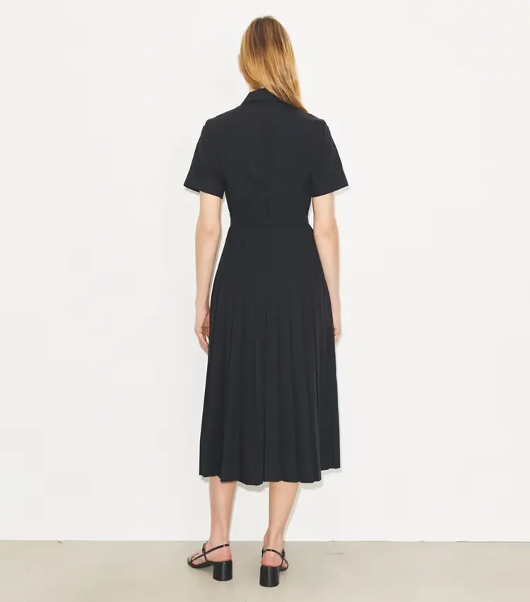 Pleated Poplin Shirtdress - Image 3