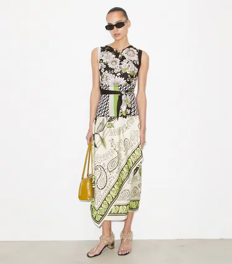 Silk Scarf Wrap Skirt - Image 2
