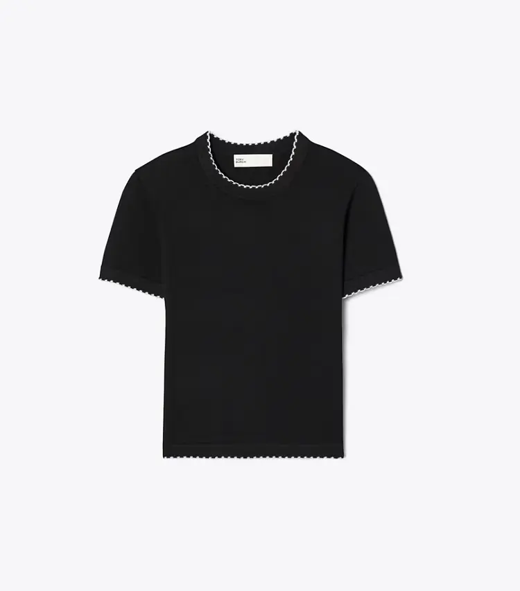 Wool Scalloped Top