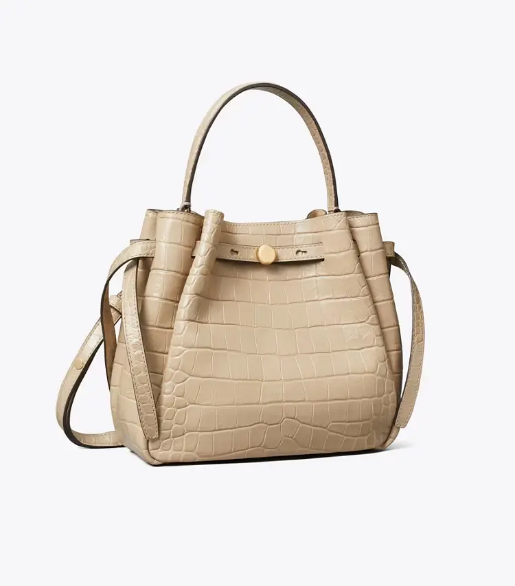 Romy Croc-Embossed Bucket Bag