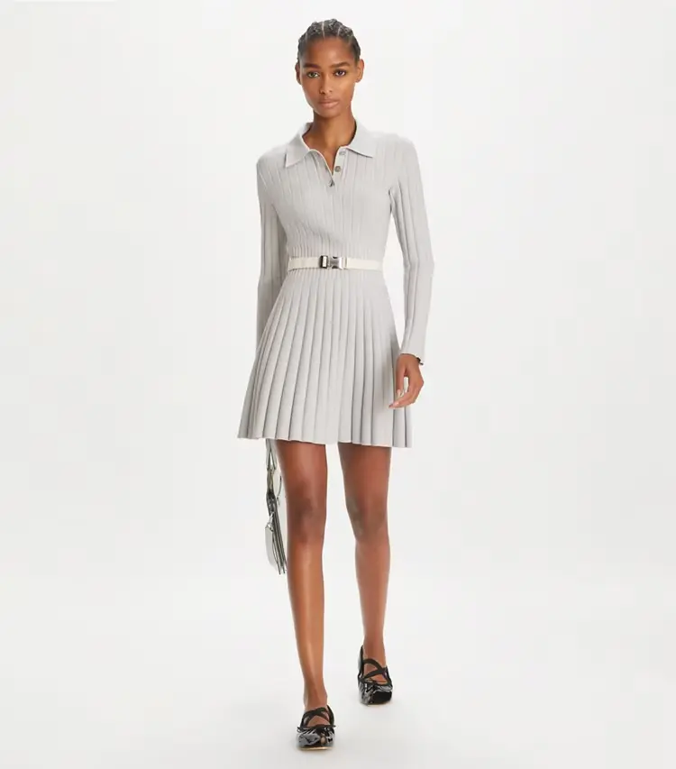 Viscose Knit Polo Dress - Image 3