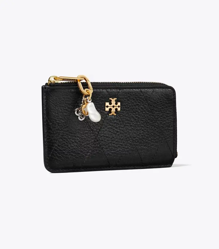 Charlie Quilted Zip Card Case