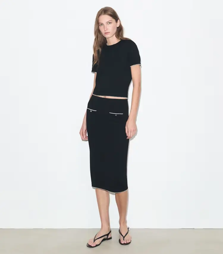 Wool Scalloped Skirt - Image 2