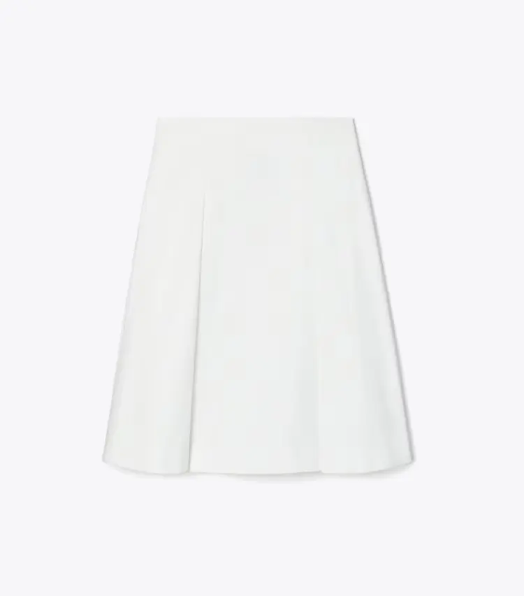 Pleated Twill Skirt