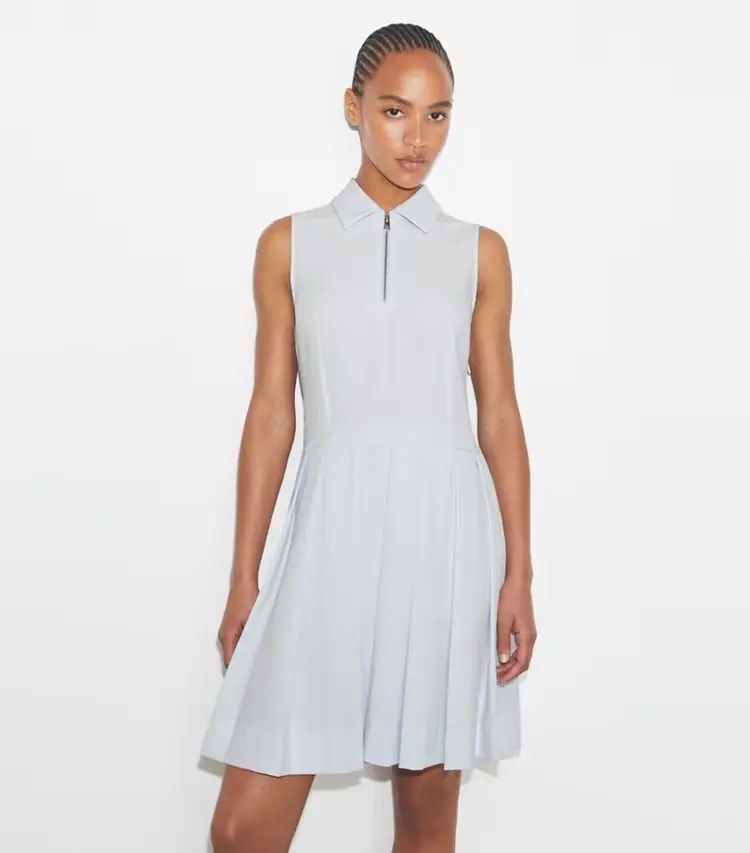 T Monogram Jacquard Pleated Golf Dress - Image 2