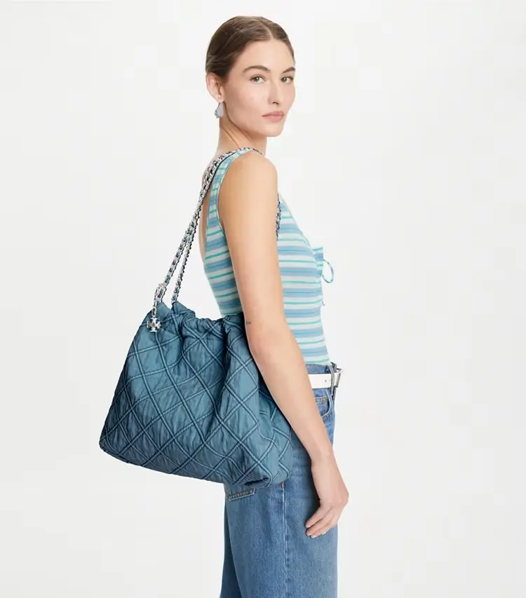 Fleming Soft Denim Hobo Bag - Image 2