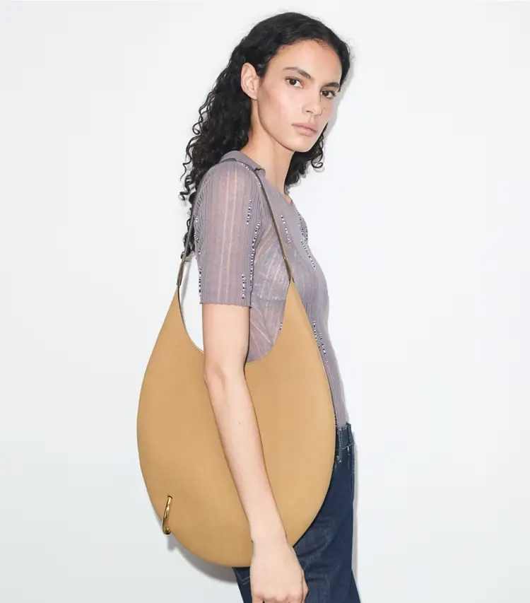 Pierced Nubuck Soft Bag - Image 2
