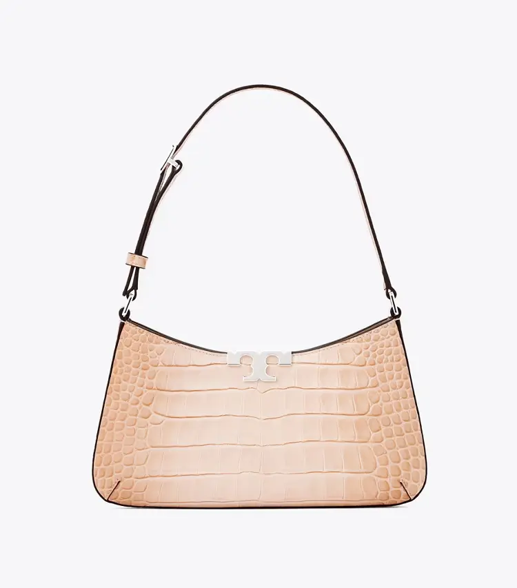 Eleanor Croc Embossed Slim Shoulder Bag - Image 2