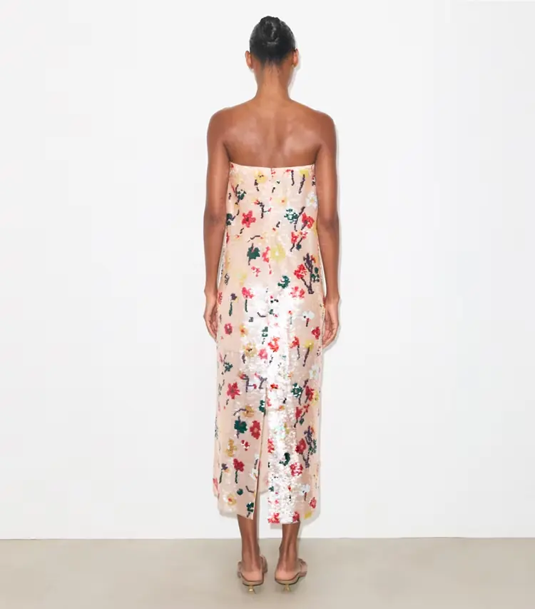 Strapless Sequin Dress - Image 3