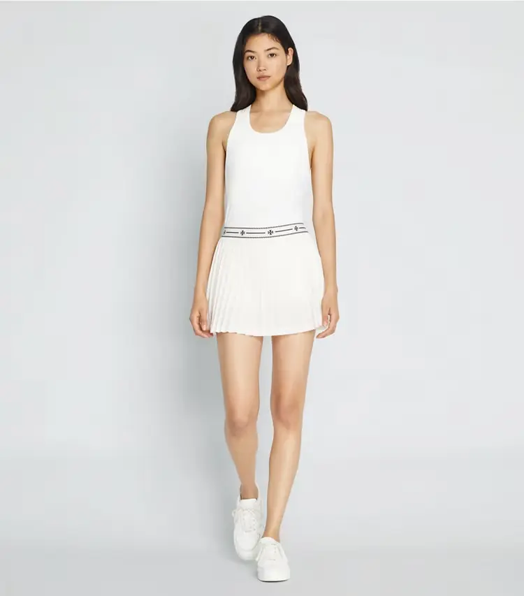 Mesh Pleated Tennis Skirt - Image 2