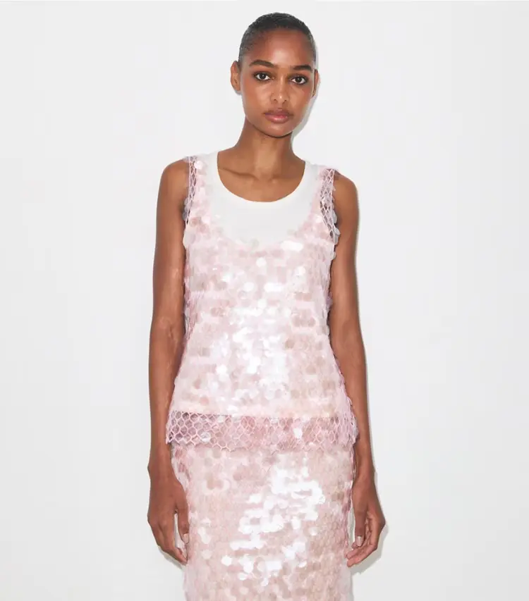 Sequin Mesh Top - Image 2