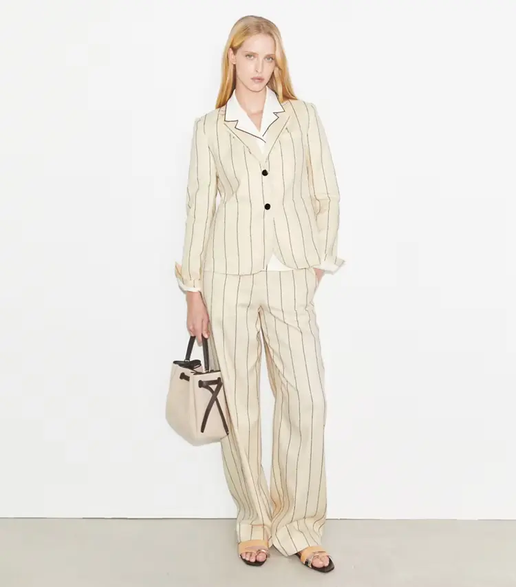 Striped Cotton Blazer - Image 3