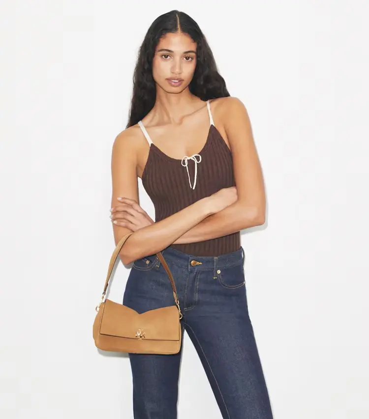 Small Charlie Suede Shoulder Bag - Image 3