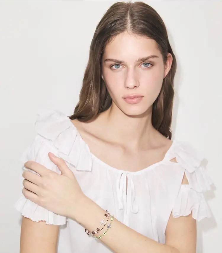 Curiosity Beaded Flower Bracelet - Image 3