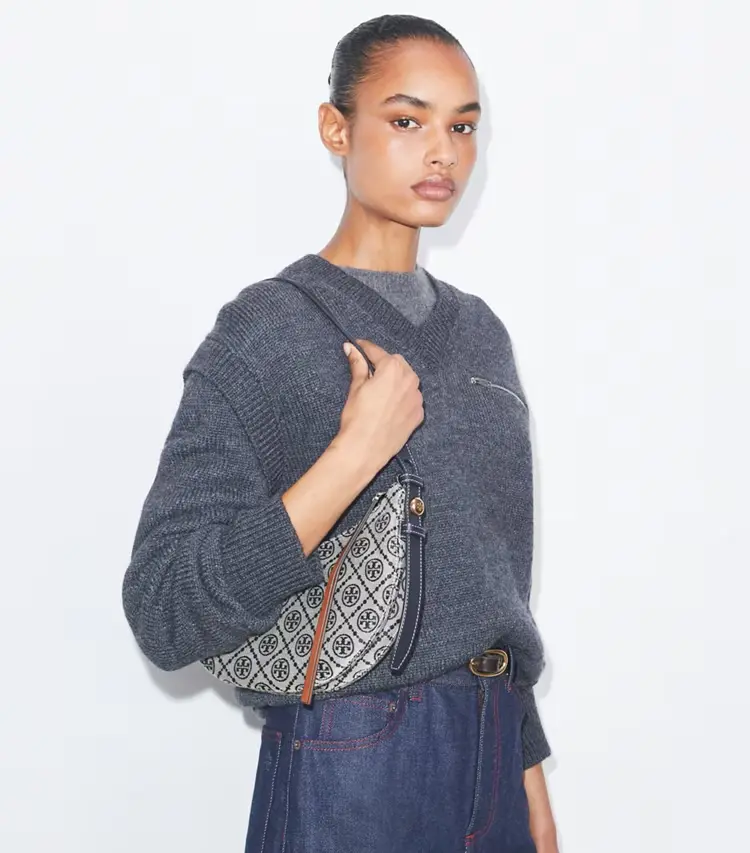 T Monogram Romy Half Moon Bag - Image 2