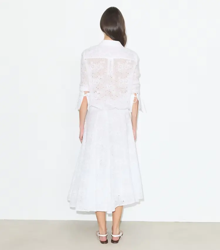 Cotton Eyelet Skirt - Image 3