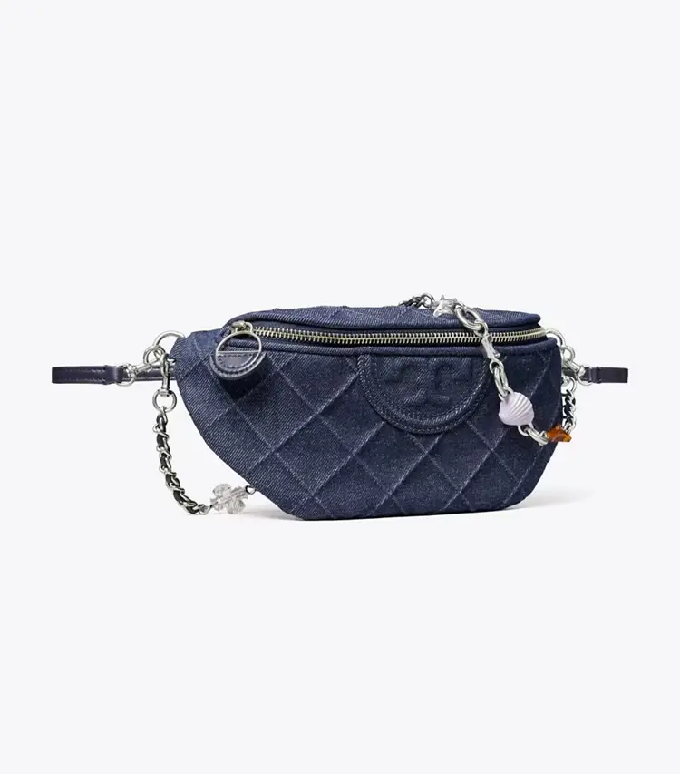 Fleming Denim Charm Belt Bag
