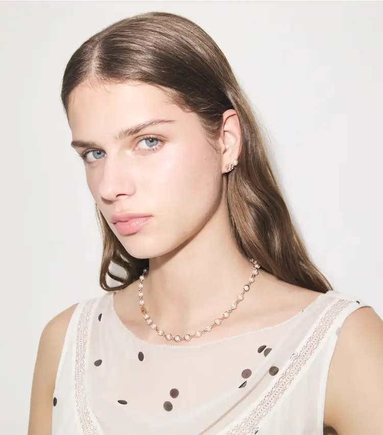 Moondance Logo And Pearl Stud Earrings - Image 3